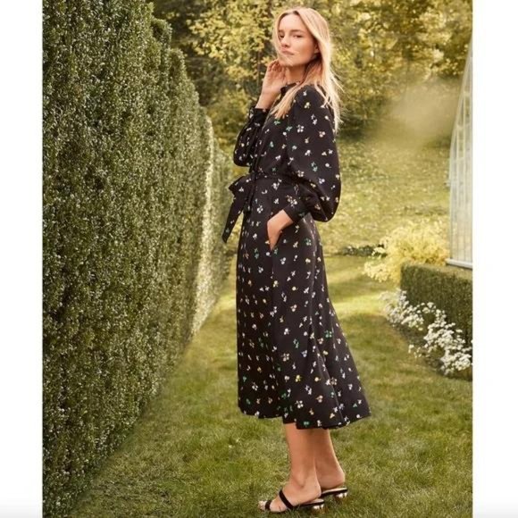 Ann Taylor Floral Belted Shirtdress New - Picture 4 of 4